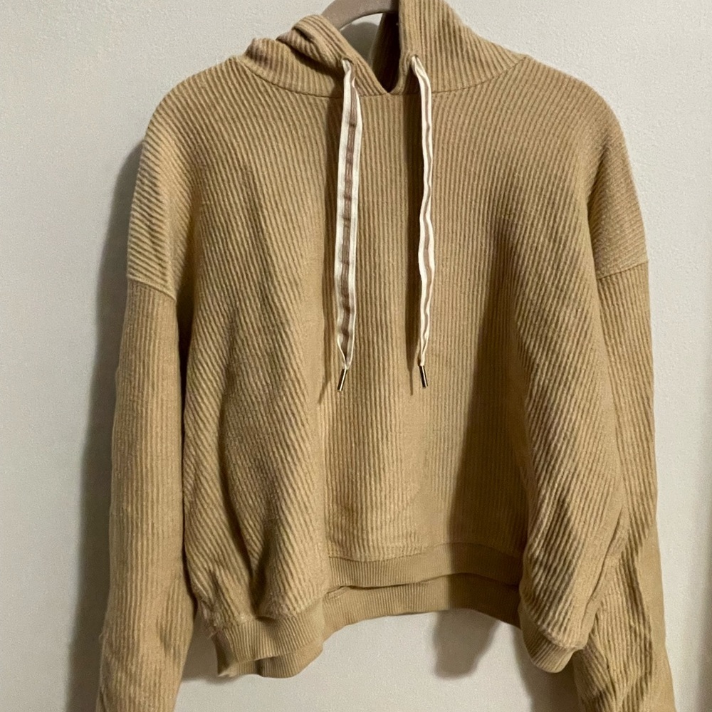 Aerie cropped corduroy style hoodie